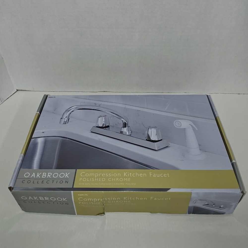 OakBrook Collection Polished Chrome Compression Kitchen Faucet Model 4309175